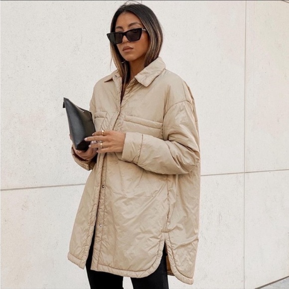 Zara Jackets & Blazers - ZARA Light Weight Puffer oversized Shacket